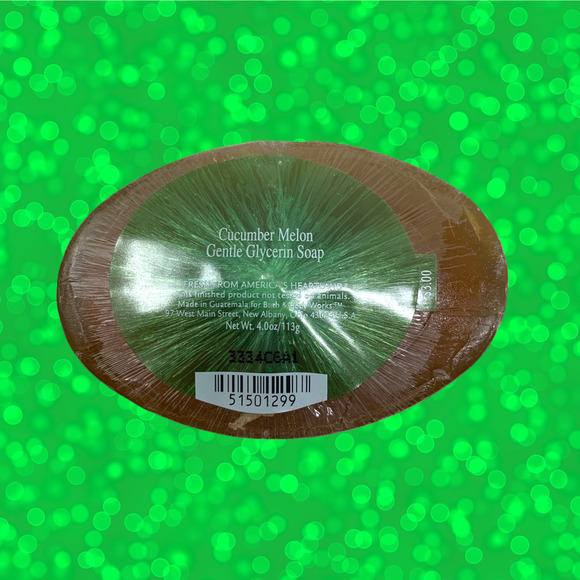 NEW Bath & Body Works Pleasures Cucumber Melon Glycerin Soap Bar 4 oz Rare - Picture 1 of 3